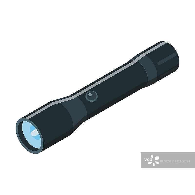 卡通手电筒2.5D图标图片素材
