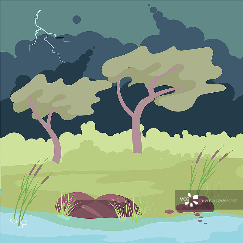 雷雨和闪电图片素材