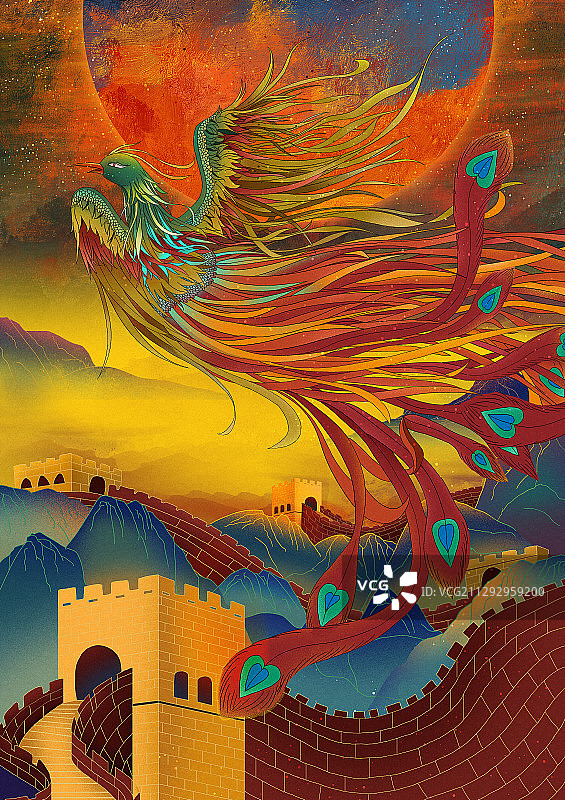 遇见北京凤舞长城图片素材