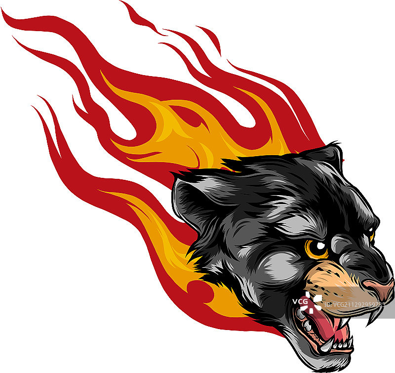 火焰山狮头像图片素材