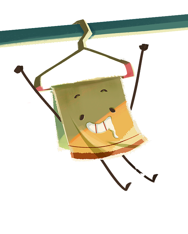 晾衣架上的毛巾图片素材