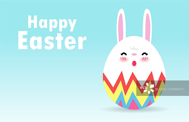 兔子复活节贺卡图片素材