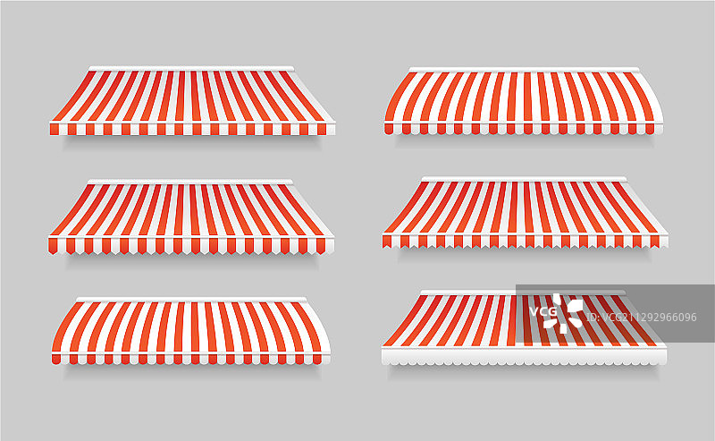 逼真3D条纹遮阳篷图片素材