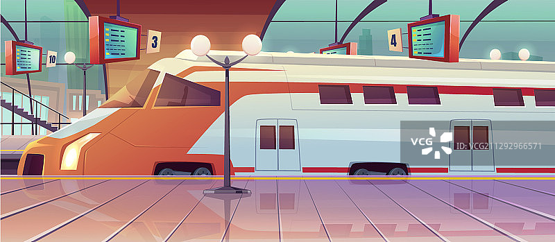 火车站，高速列车和站台图片素材