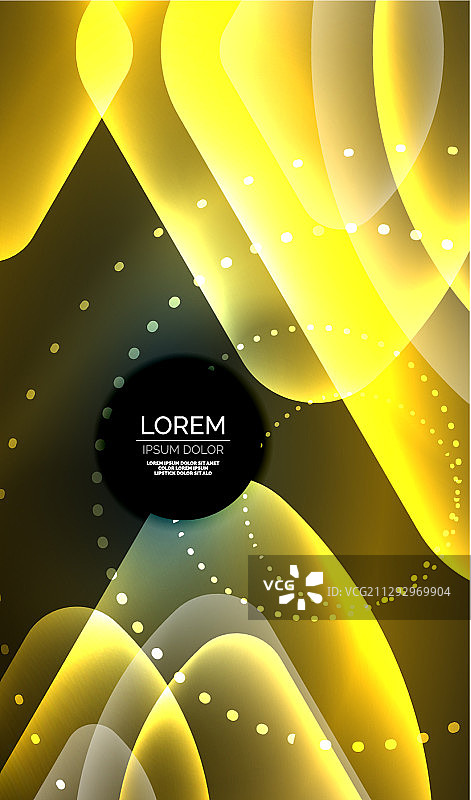 发光的霓虹灯闪亮透明抽象几何图片素材