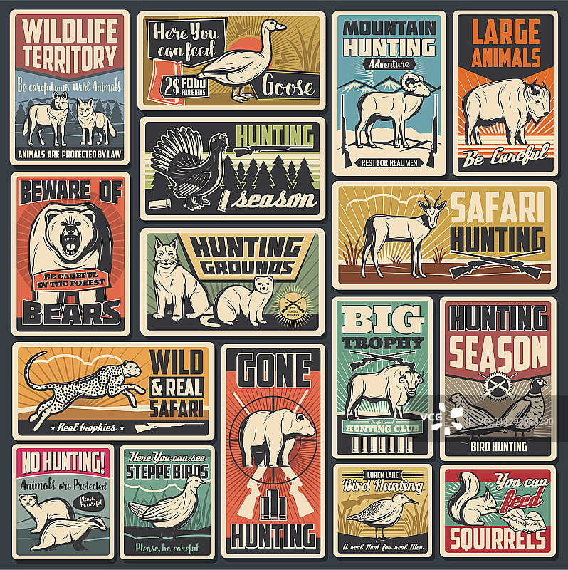 熊、羚羊和狼与狩猎运动枪图片素材