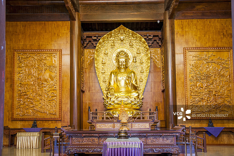 陕西省西安大雁塔（西安大慈恩寺佛塔）寺院佛像图片素材