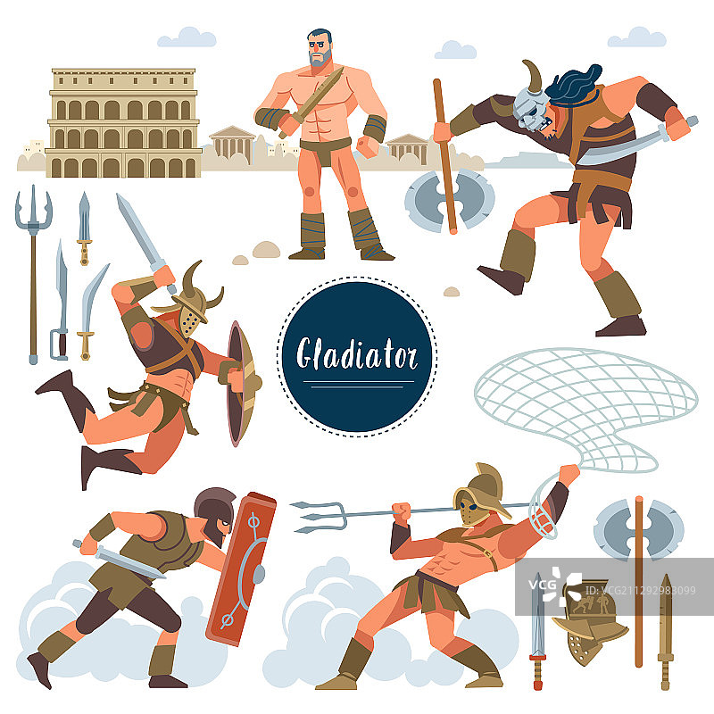 古罗马的角斗士场景图片素材