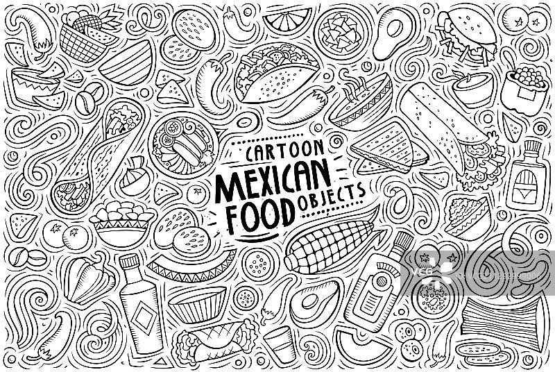 墨西哥美食主题物品图片素材