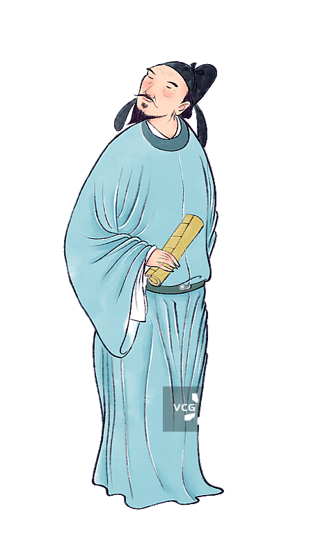 古代诗人元素人物插画图片素材