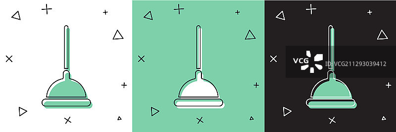 带木柄的橡胶疏通器套装图片素材