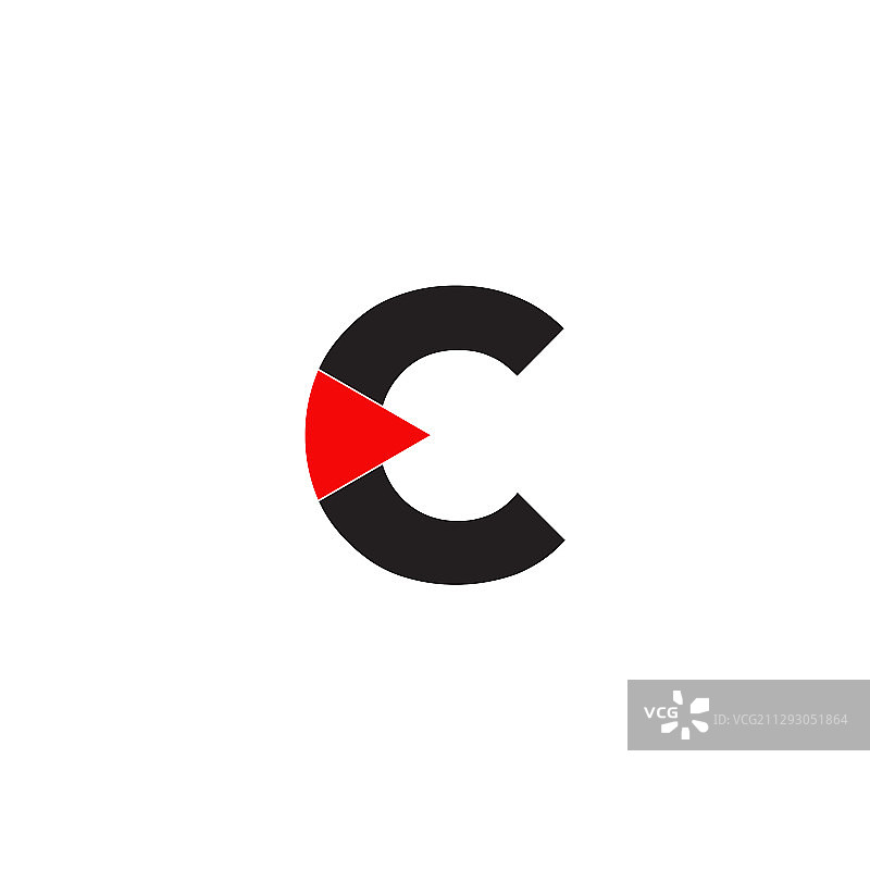 C字母首字母图标标志设计模板图片素材