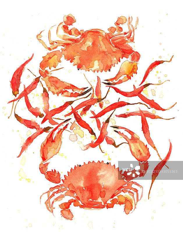 香辣蟹图片素材