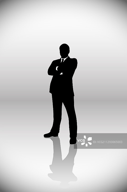 站在背景前的商人图片素材