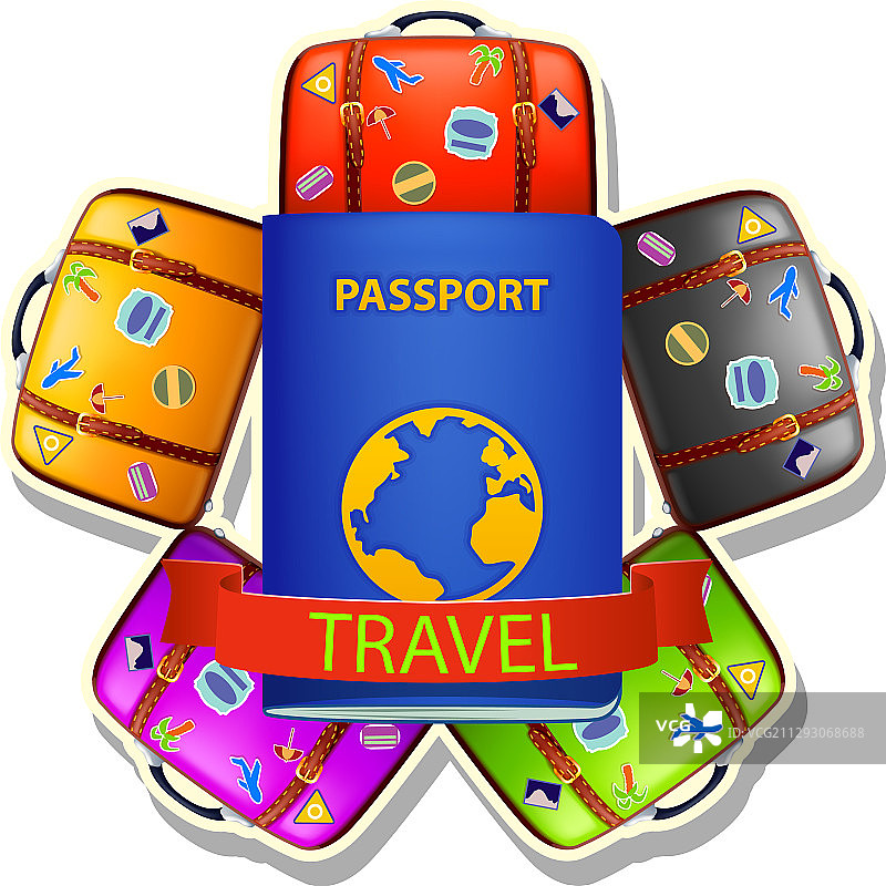 护照和飞机图片素材