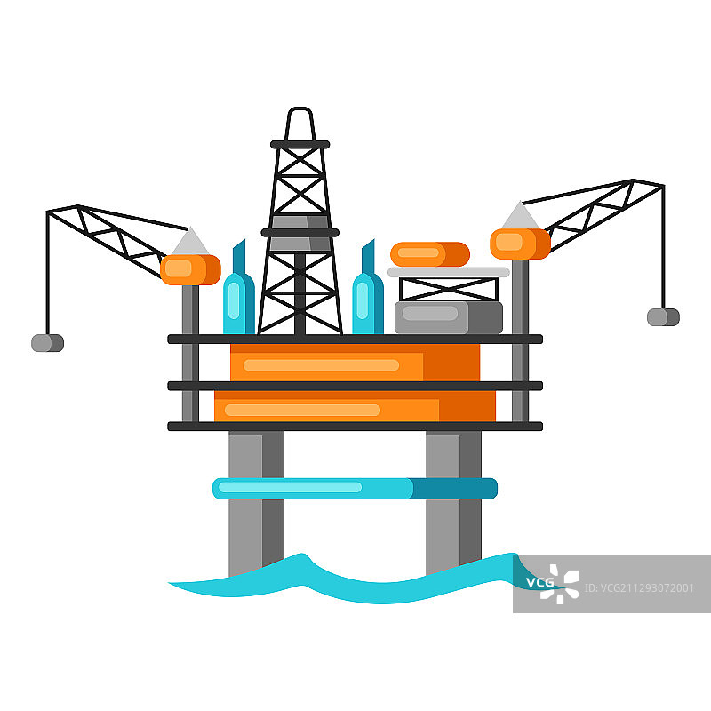 海上石油平台图片素材