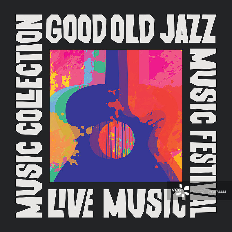 爵士乐吉他海报图片素材