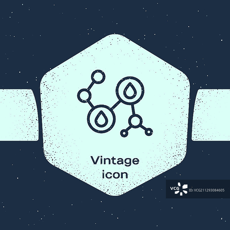 蓝色背景上的分子油图标banner图片素材