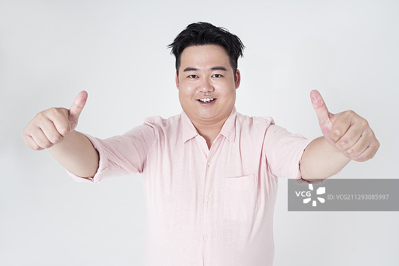 开心的胖子图片素材