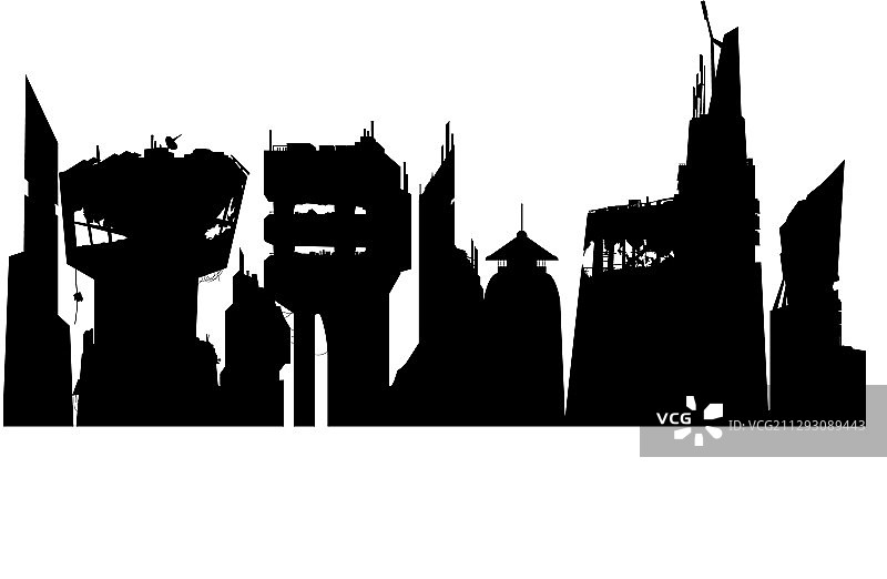 黑色未来剪影图片素材