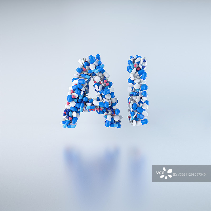 3D医疗行业药品凝聚图标造型实体效果插图图片素材