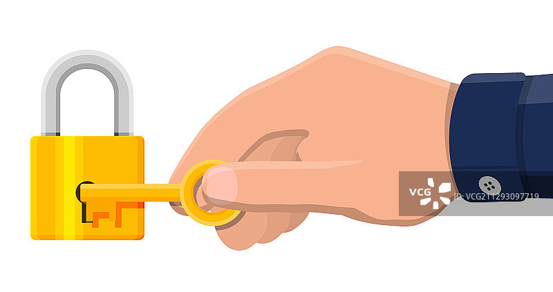 带钥匙圈的金属密码挂锁图片素材