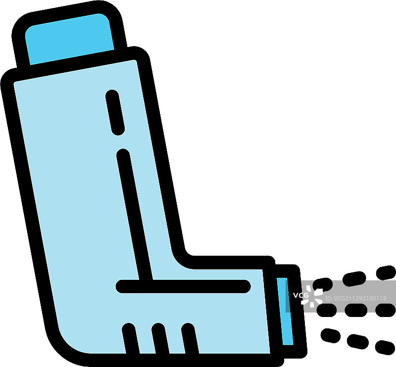 吸入器喷雾图标轮廓样式图片素材