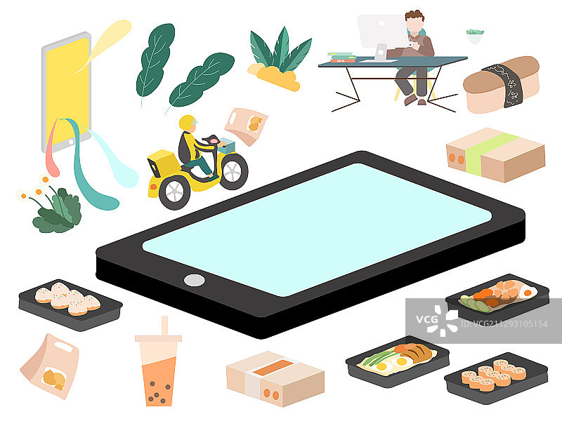 手机点外卖图片素材