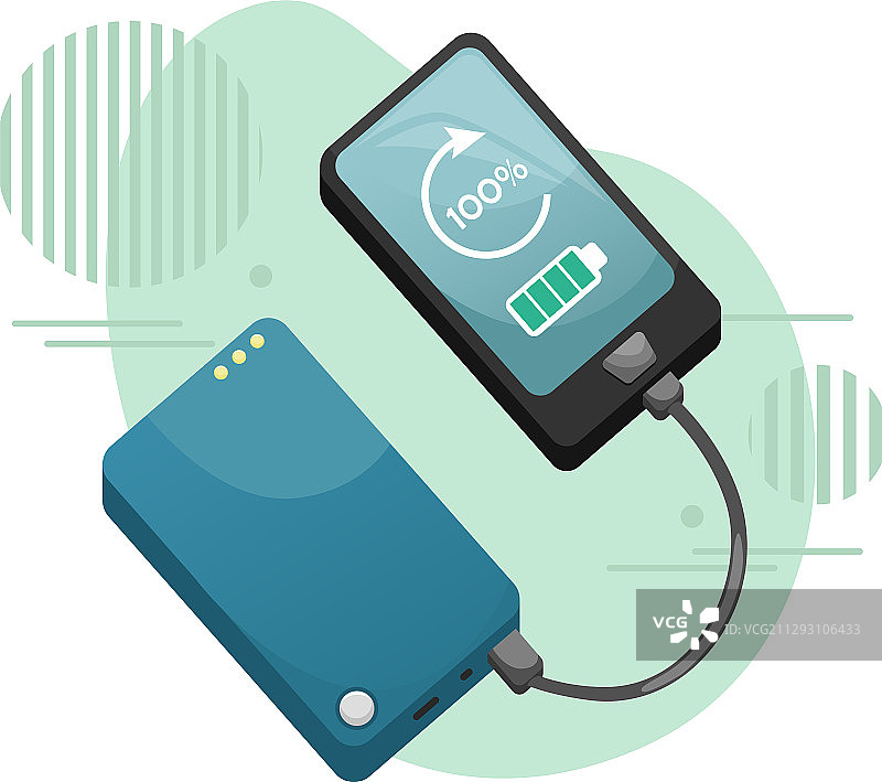 手机通过充电宝充电图片素材