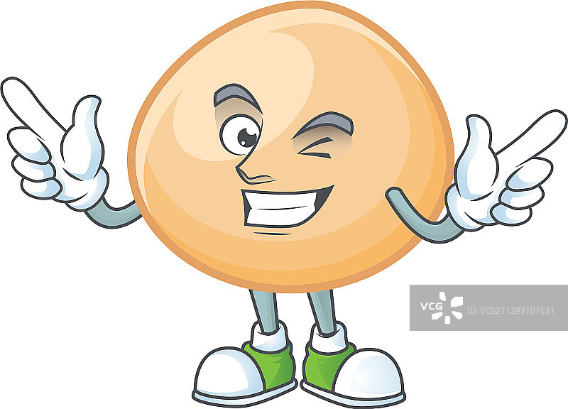 有趣的棕色豆沙包眨眼卡通图片素材