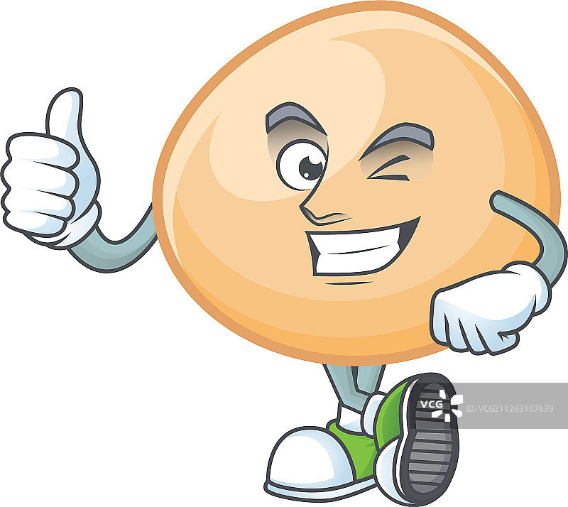 棕色豆沙包点赞手势图标图片素材