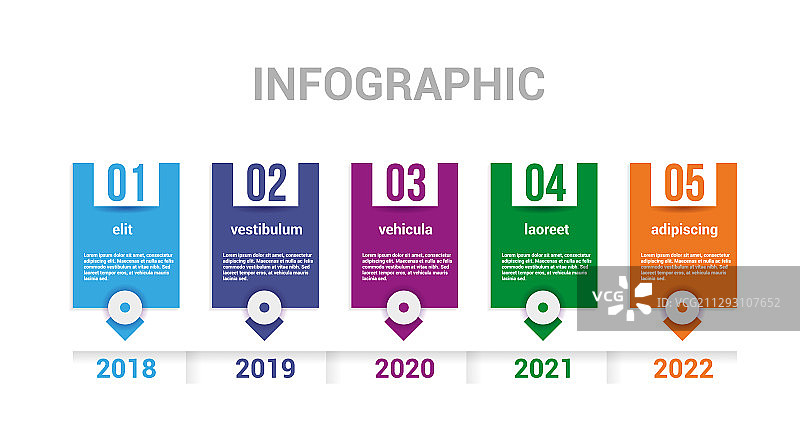 信息图表时间轴元素图片素材