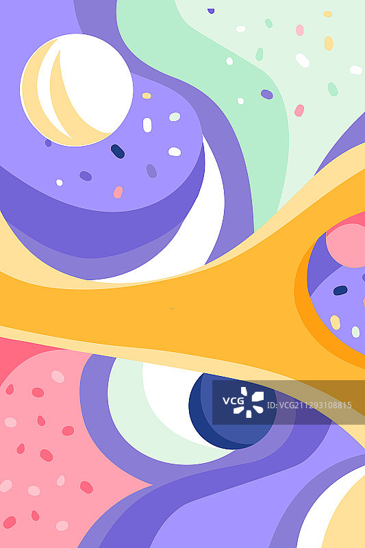 卡通抽象图案图形平面设计糖果色彩搭配背景矢量插画图片素材