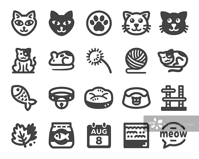 猫咪图标合集图片素材