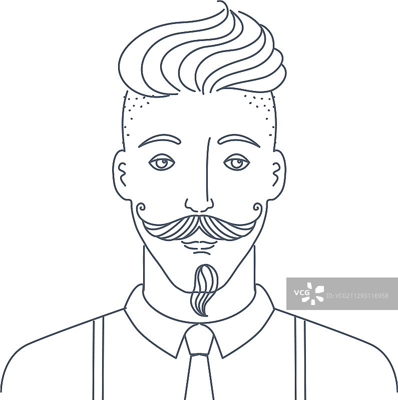 简约风格理发店时尚男士肖像图片素材