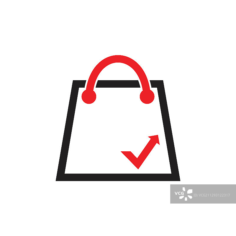 购物袋箭头简约设计装饰图片素材
