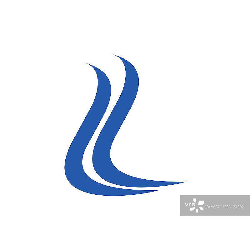 字母L条纹曲线标志图片素材