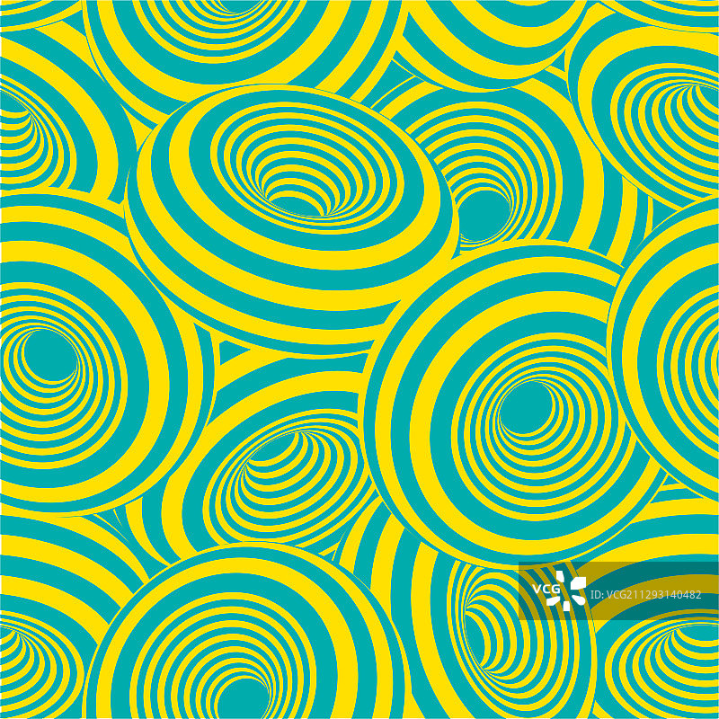 3D几何条纹甜甜圈无缝重复图案图片素材