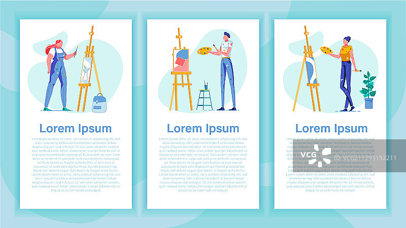 绘画课上展现才华图片素材