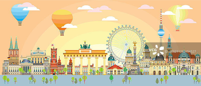 柏林天际线图片素材