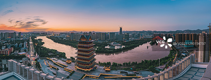 兰州黄河湾图片素材