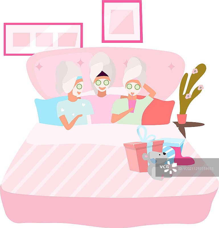 女友们敷面膜图片素材