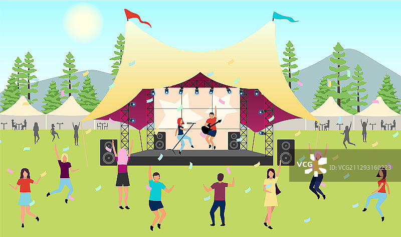 夏季音乐节户外现场图片素材