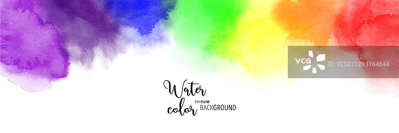 用于背景的抽象彩虹水彩图片素材