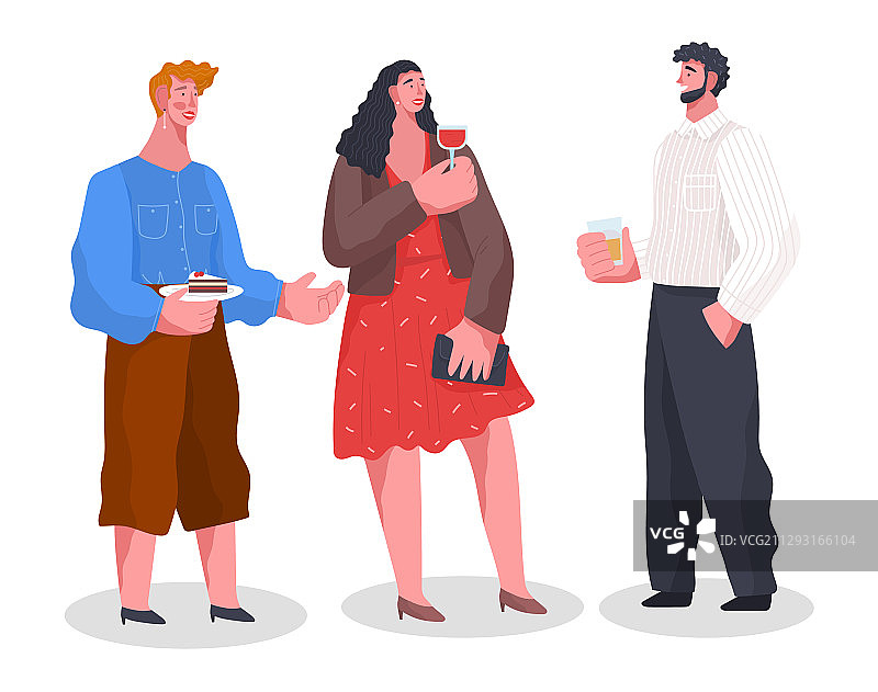 家居招待宴会交谈场景图片素材