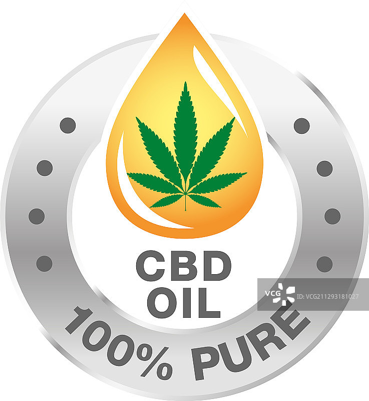 工业大麻CBD油图标图片素材