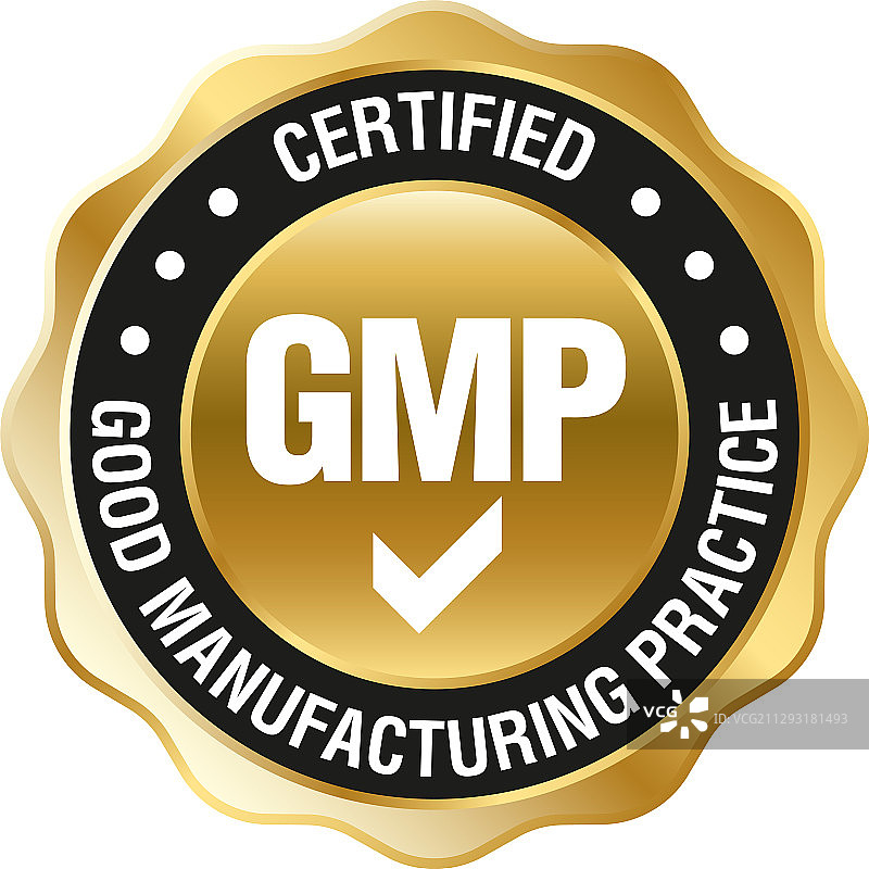 药品生产质量管理规范认证圆形标志图片素材