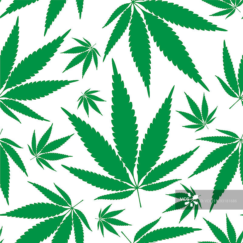 无缝大麻叶图案图片素材