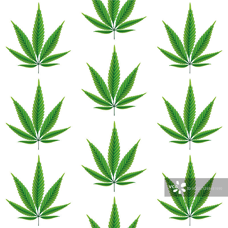 无缝大麻叶图案图片素材