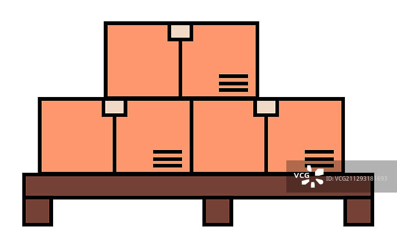 运送货物的纸箱购物盒图片素材